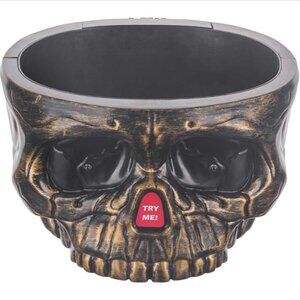 👻 Halloween Motion Activated Skull Large 10x6 Candy Dish / Planter Decorative P